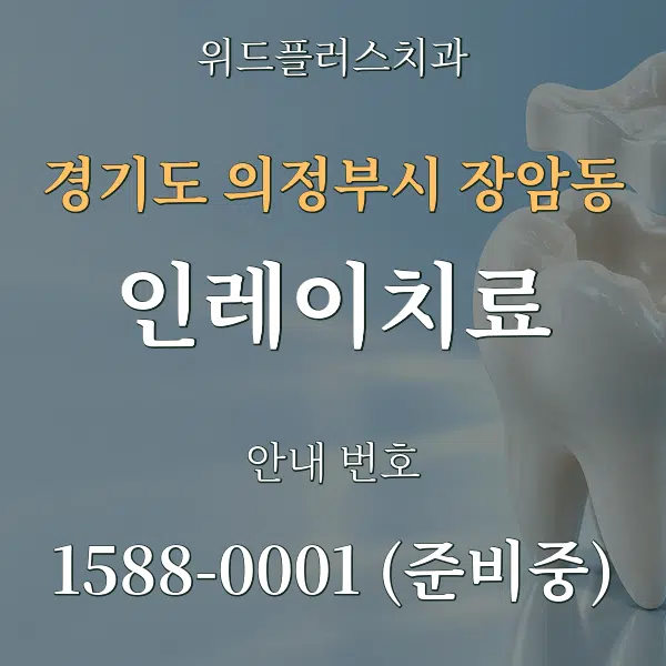 경기도 의정부시 장암동 인레이치료 대표 안내 그래픽