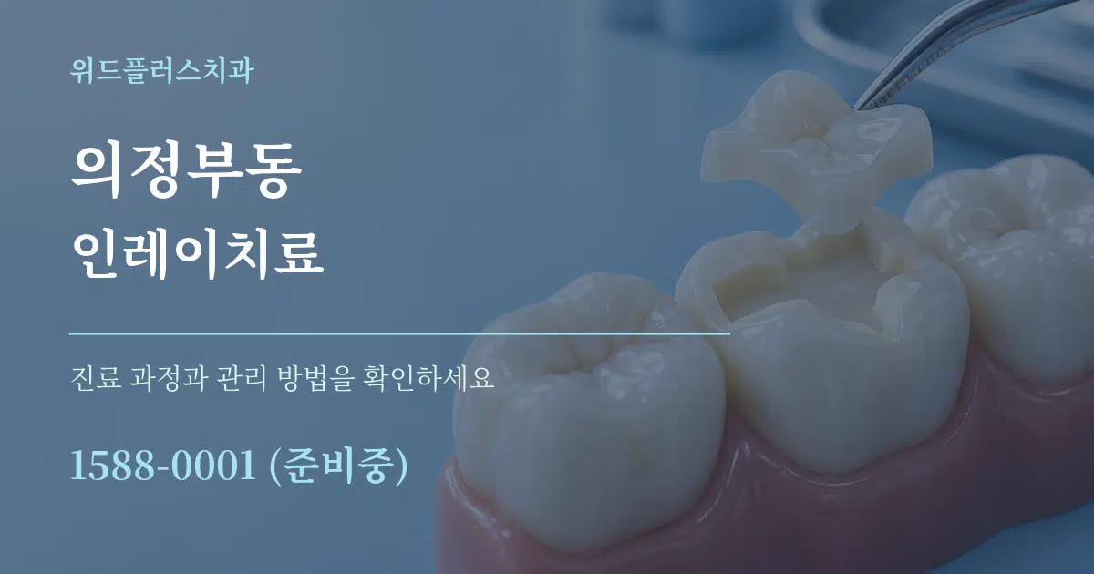 의정부동 인레이치료 작업 조건 안내 그래픽