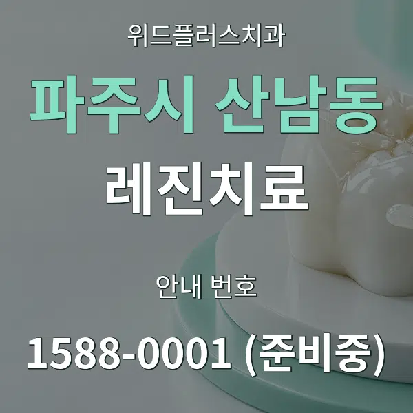 파주시 산남동 레진치료 대표 안내 그래픽