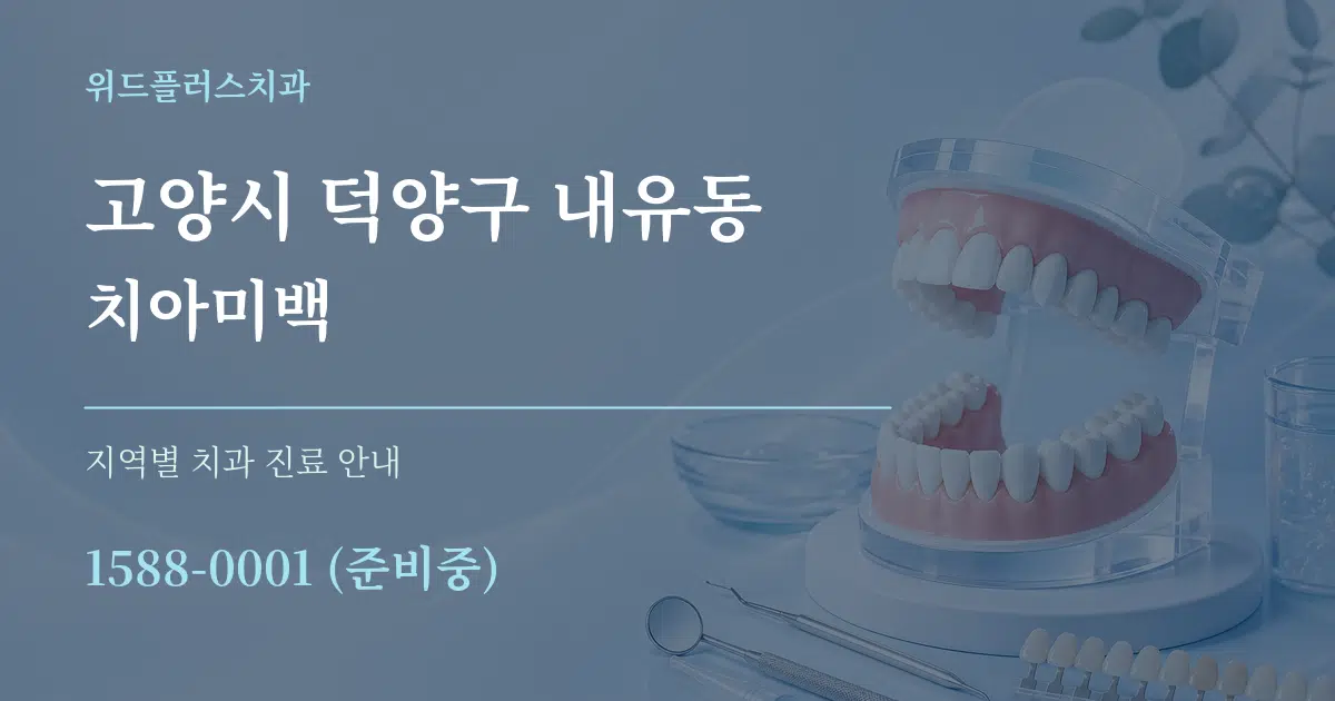 고양시 덕양구 내유동 치아미백 대표 안내 그래픽