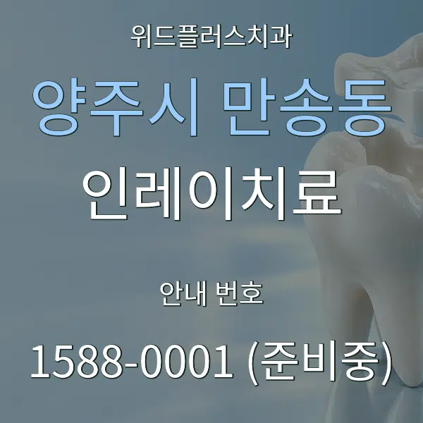 양주시 만송동 인레이치료 대표 안내 그래픽
