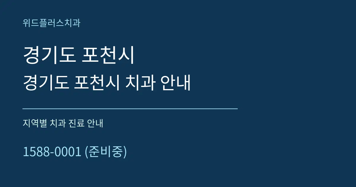 경기도 포천시 경기도 포천시 치과 안내 대표 안내 그래픽
