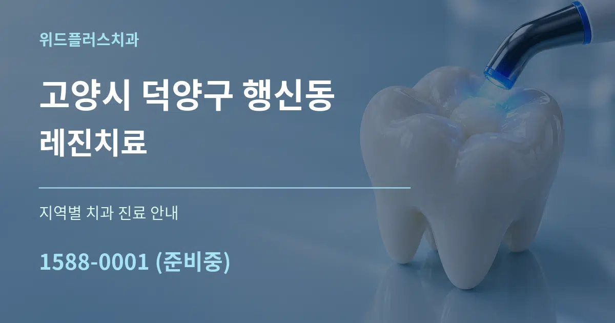 고양시 덕양구 행신동 레진치료 대표 안내 그래픽