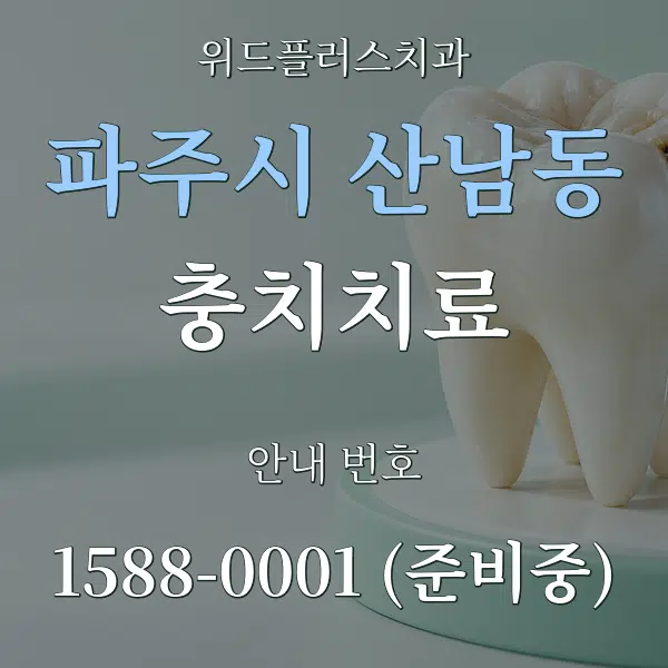 파주시 산남동 충치치료 대표 안내 그래픽