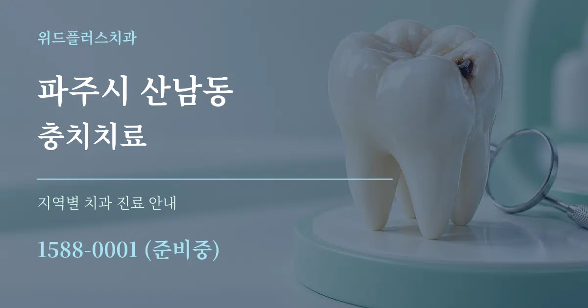 파주시 산남동 충치치료 대표 안내 그래픽