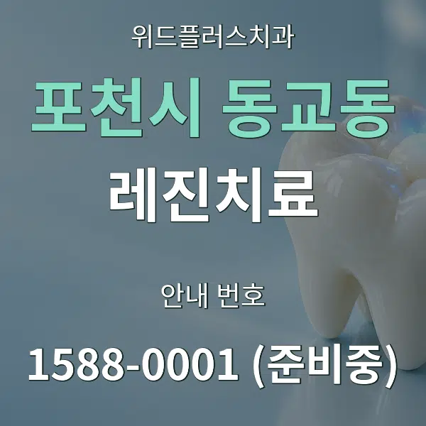 포천시 동교동 레진치료 대표 안내 그래픽