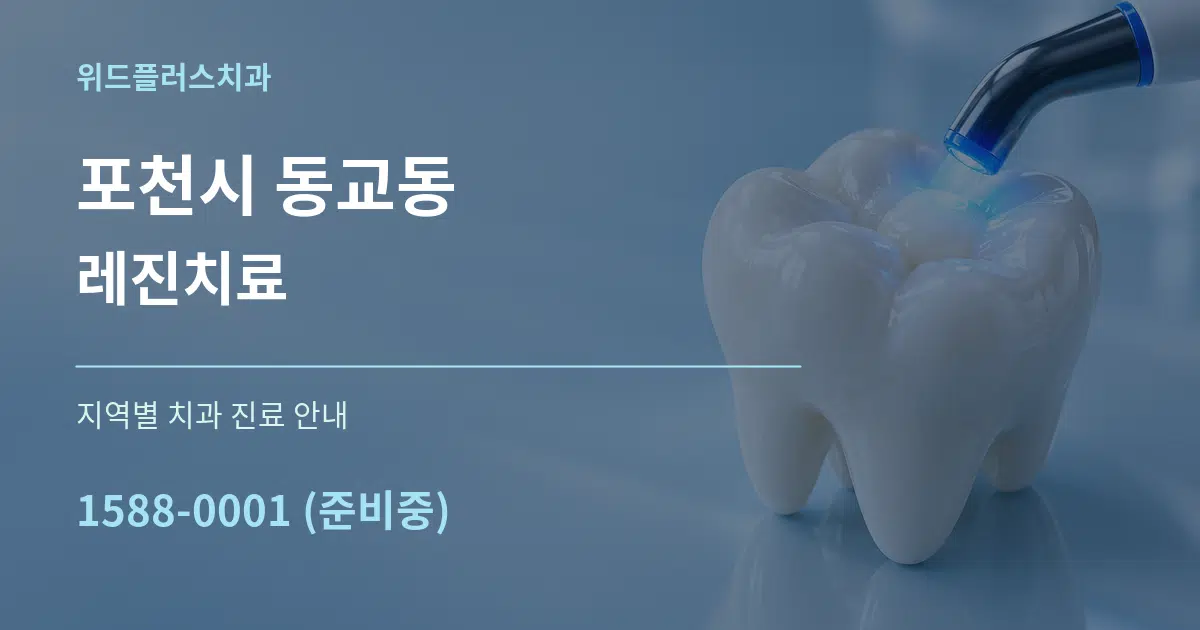 포천시 동교동 레진치료 대표 안내 그래픽