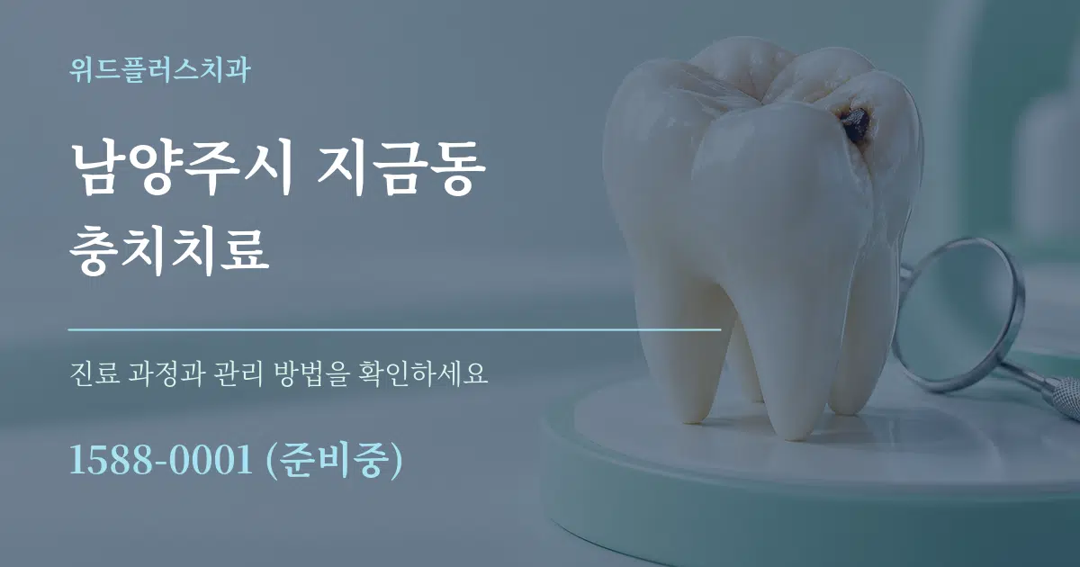남양주시 지금동 충치치료 서비스 이용 안내 그래픽