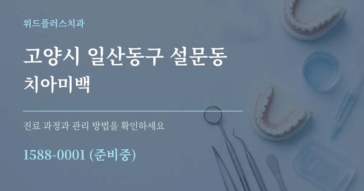 고양시 일산동구 설문동 치아미백 서비스 이용 안내 그래픽