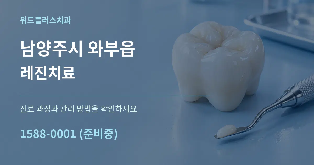남양주시 와부읍 레진치료 서비스 이용 안내 그래픽