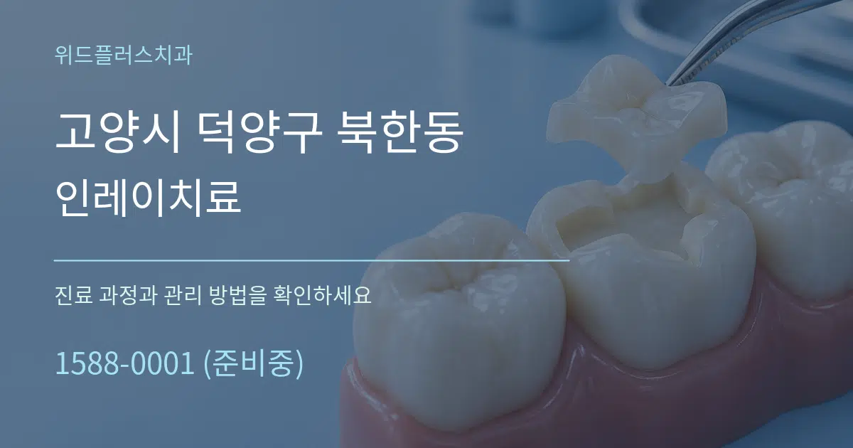 고양시 덕양구 북한동 인레이치료 서비스 이용 안내 그래픽