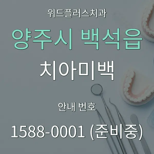 양주시 백석읍 치아미백 대표 안내 그래픽