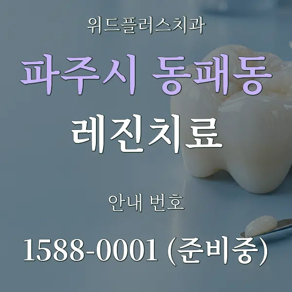 파주시 동패동 레진치료 대표 안내 그래픽