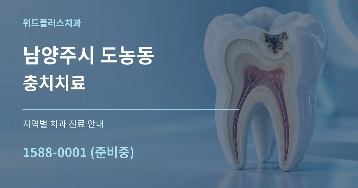 남양주시 도농동 충치치료 대표 안내 그래픽
