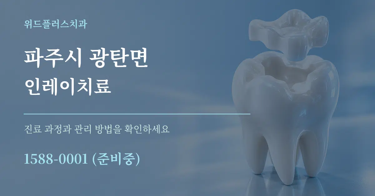 파주시 광탄면 인레이치료 서비스 이용 안내 그래픽