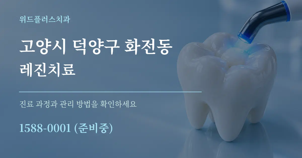 고양시 덕양구 화전동 레진치료 서비스 이용 안내 그래픽