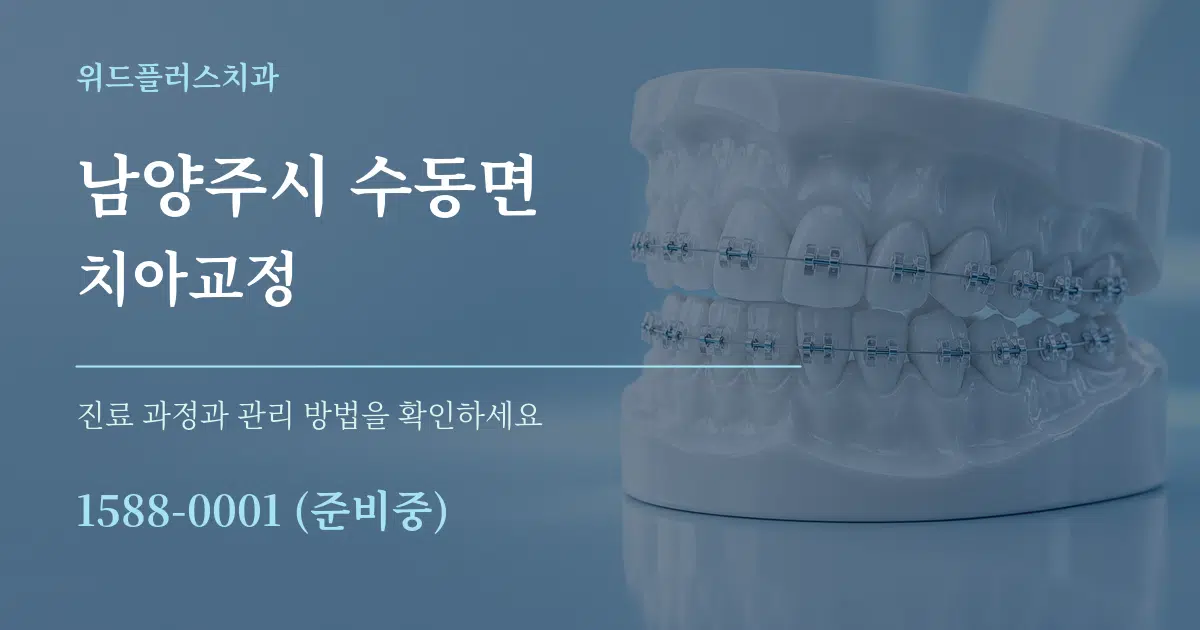 남양주시 수동면 치아교정 서비스 이용 안내 그래픽