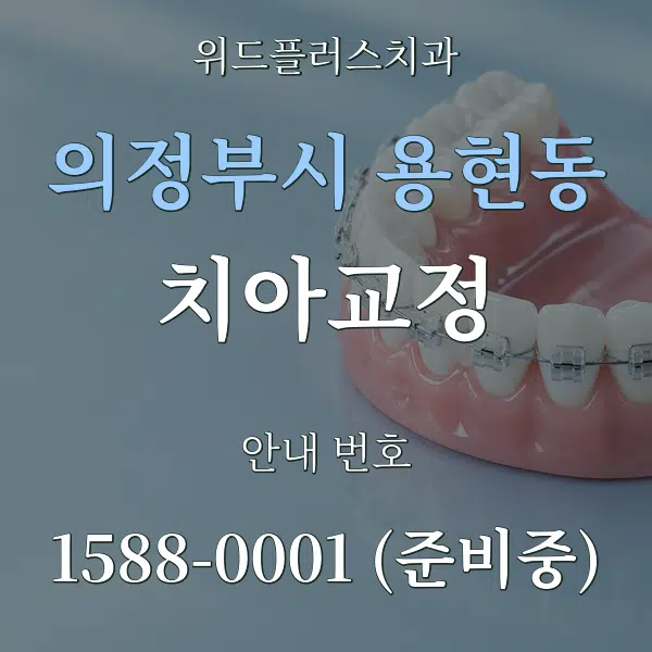 의정부시 용현동 치아교정 대표 안내 그래픽