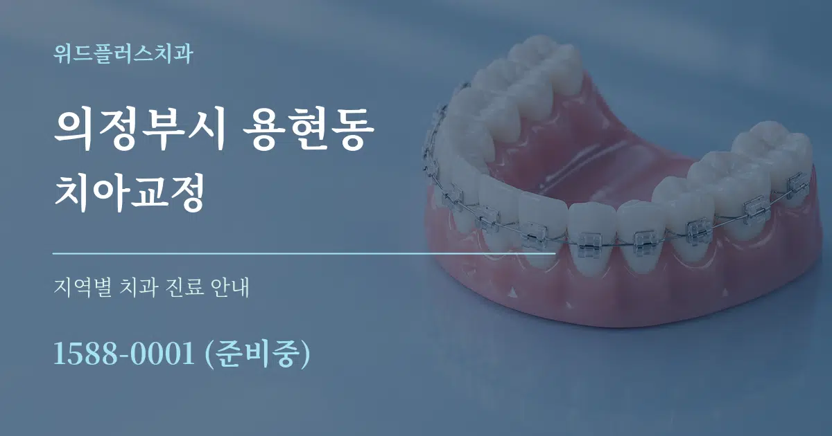 의정부시 용현동 치아교정 대표 안내 그래픽