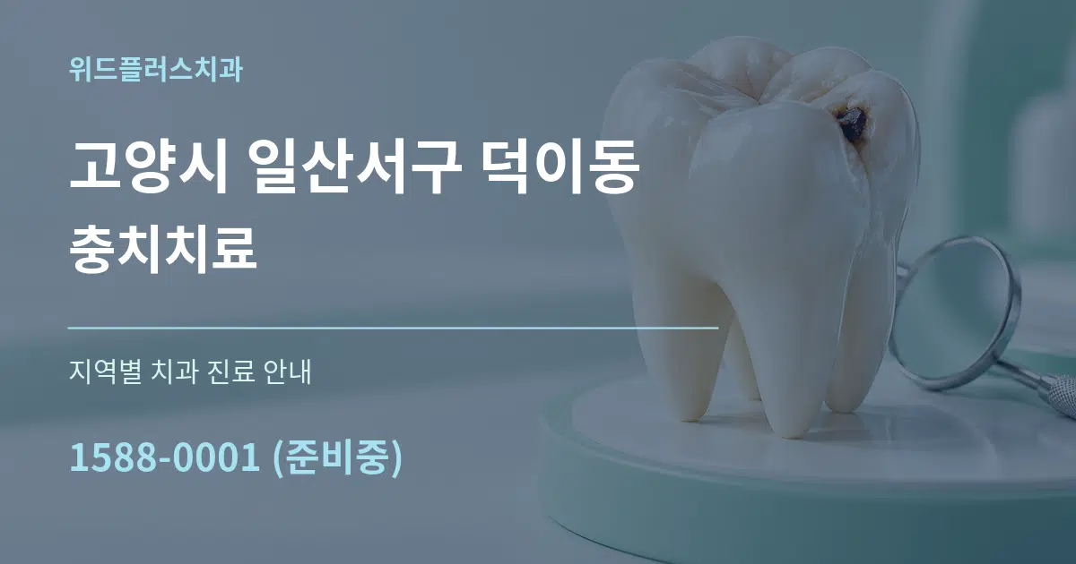 고양시 일산서구 덕이동 충치치료 대표 안내 그래픽