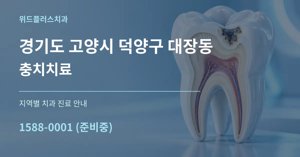 경기도 고양시 덕양구 대장동 충치치료 대표 안내 그래픽