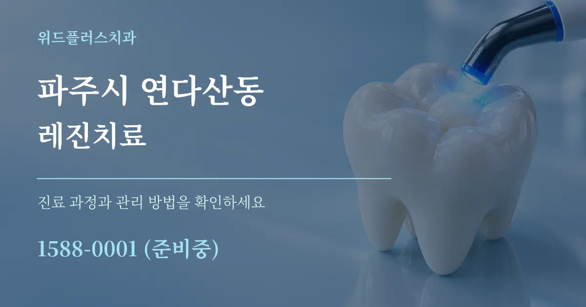 파주시 연다산동 레진치료 서비스 이용 안내 그래픽