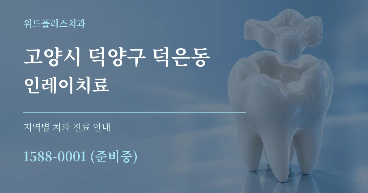 고양시 덕양구 덕은동 인레이치료 대표 안내 그래픽