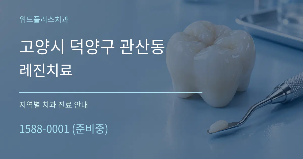 고양시 덕양구 관산동 레진치료 대표 안내 그래픽