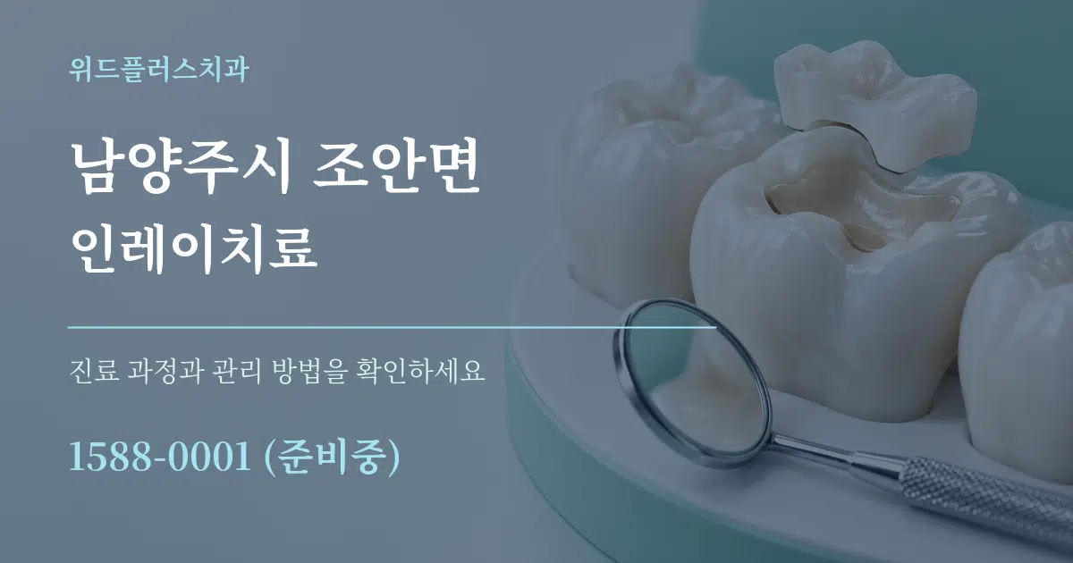 남양주시 조안면 인레이치료 서비스 이용 안내 그래픽