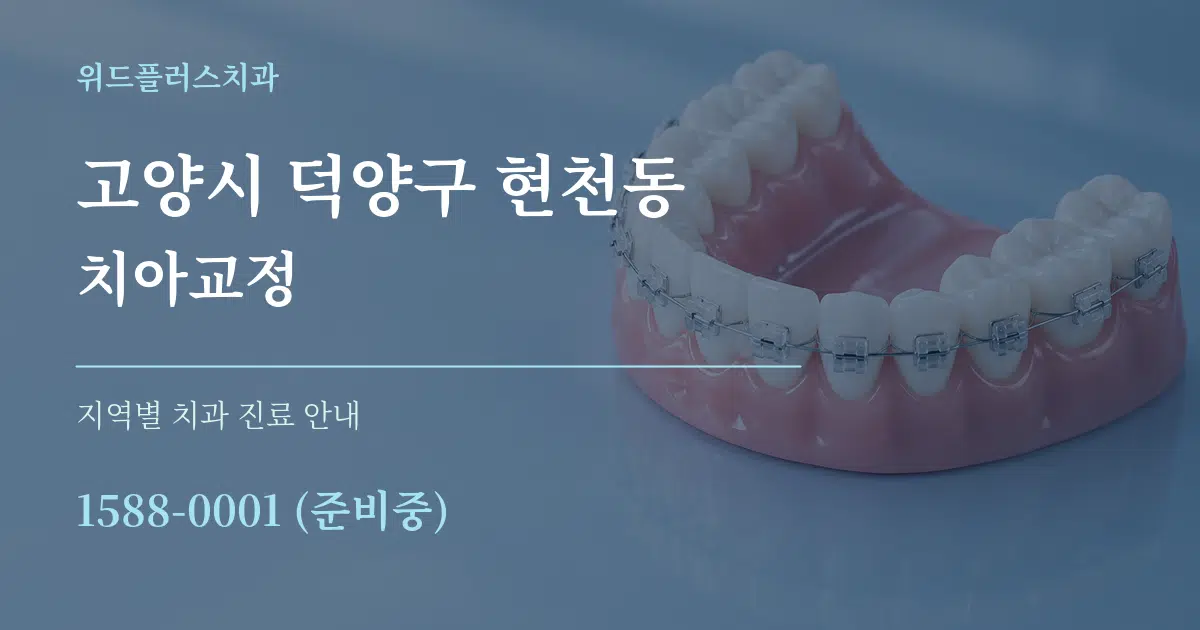 고양시 덕양구 현천동 치아교정 대표 안내 그래픽