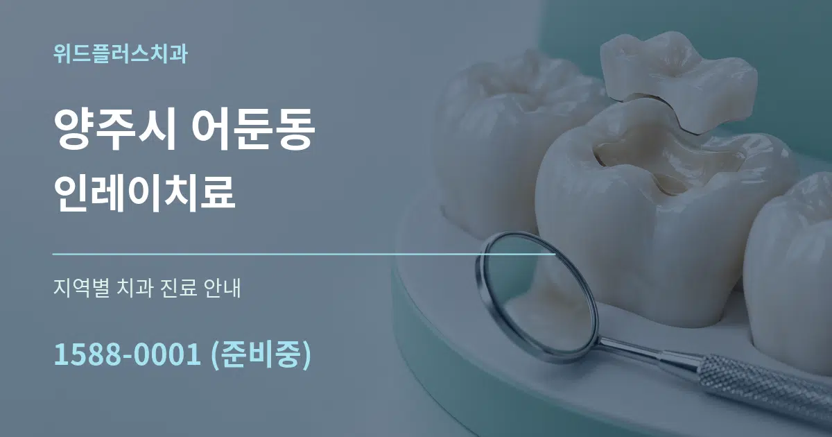 양주시 어둔동 인레이치료 대표 안내 그래픽