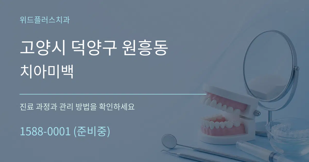 고양시 덕양구 원흥동 치아미백 작업 조건 안내 그래픽