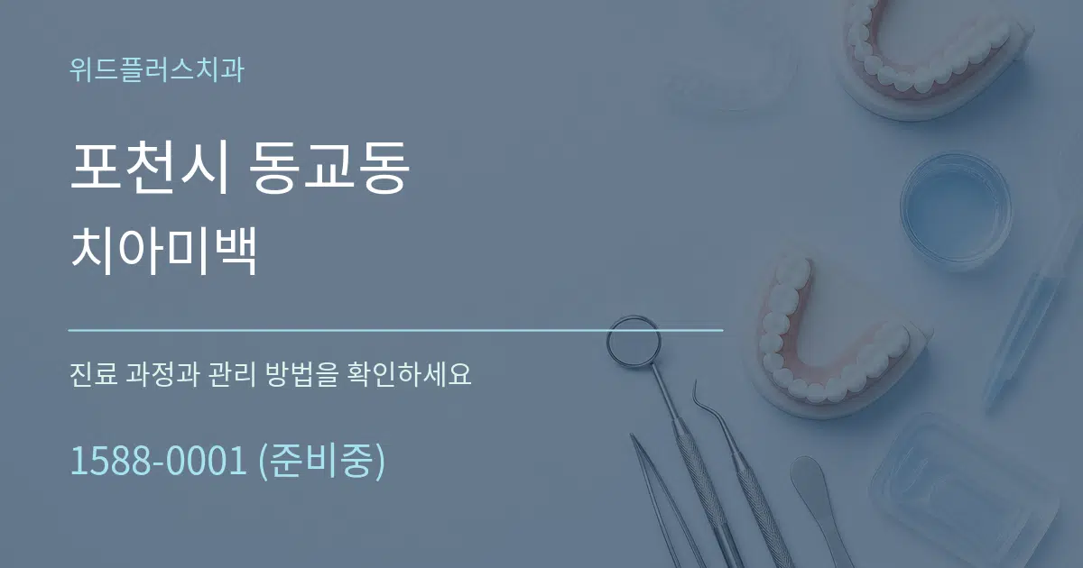 포천시 동교동 치아미백 서비스 이용 안내 그래픽