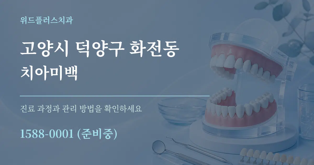 고양시 덕양구 화전동 치아미백 서비스 이용 안내 그래픽