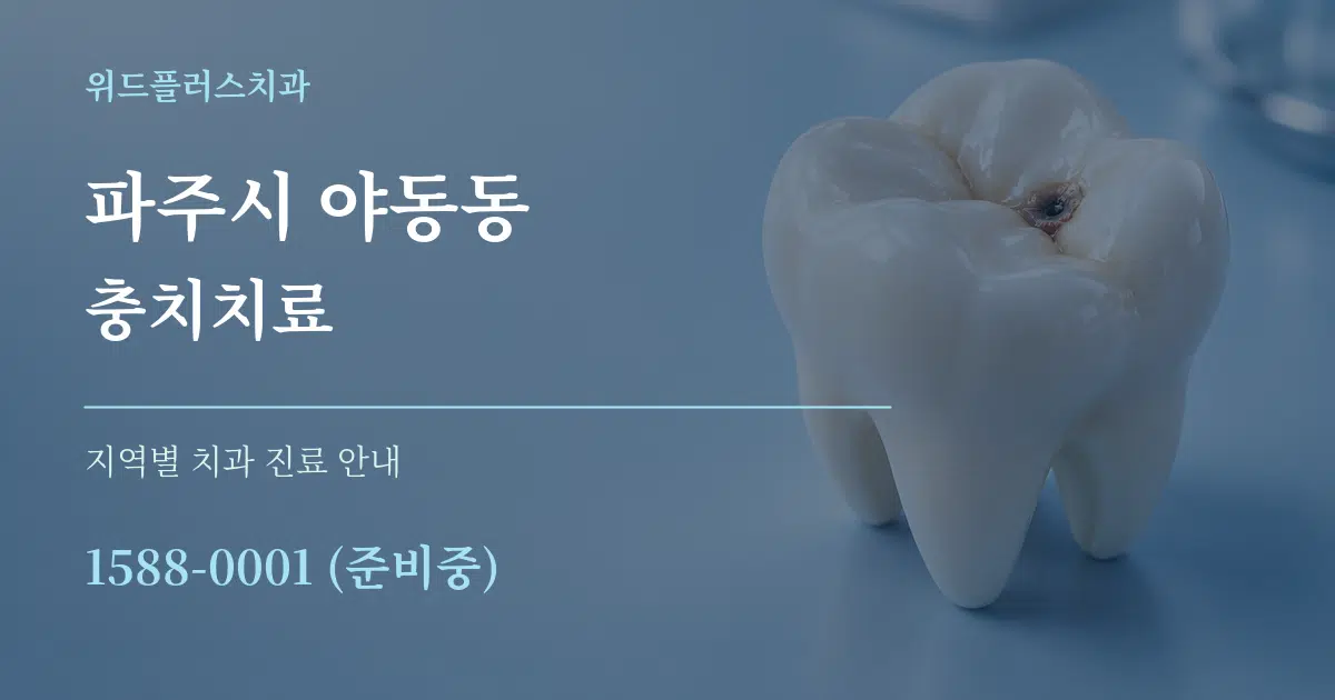파주시 야동동 충치치료 대표 안내 그래픽