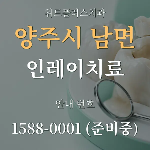양주시 남면 인레이치료 대표 안내 그래픽
