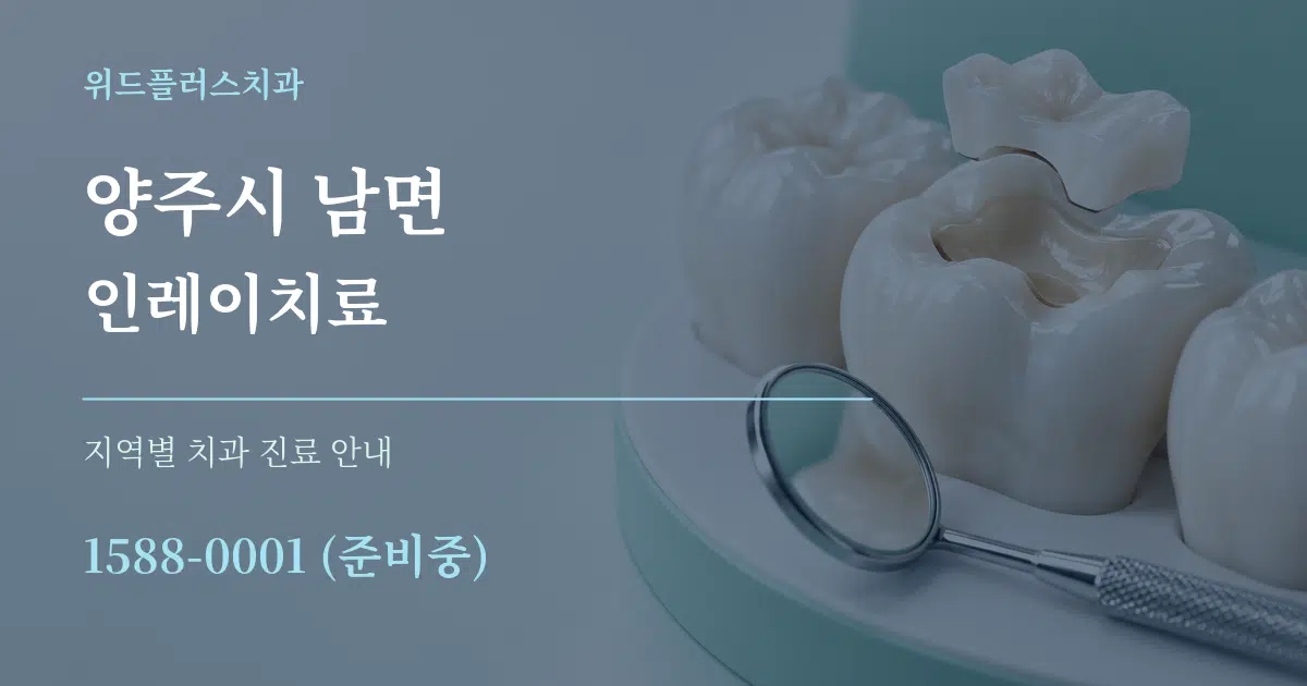 양주시 남면 인레이치료 대표 안내 그래픽