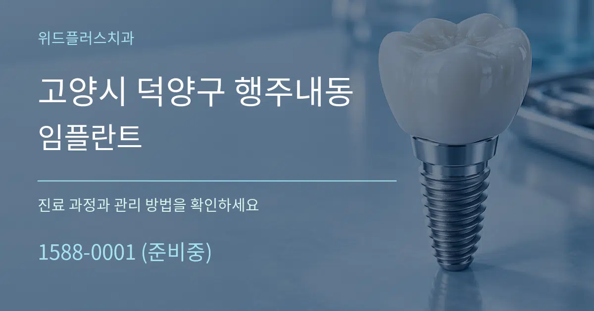 고양시 덕양구 행주내동 임플란트 서비스 이용 안내 그래픽
