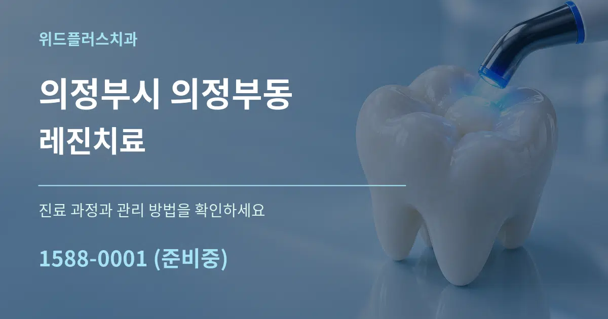 의정부시 의정부동 레진치료 서비스 이용 안내 그래픽