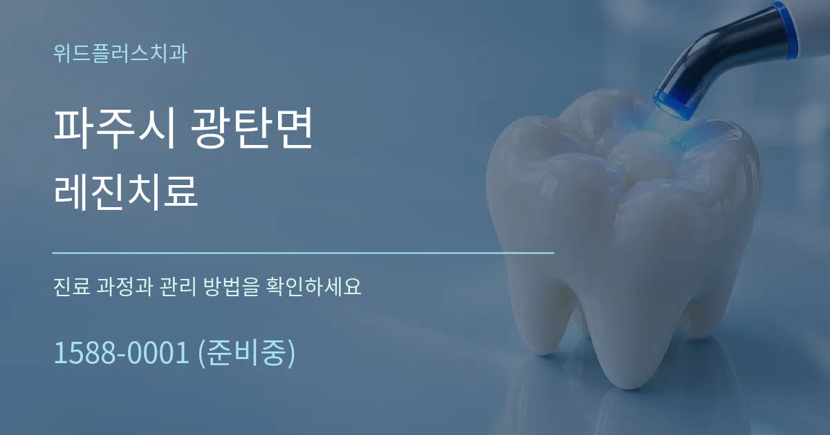 파주시 광탄면 레진치료 서비스 이용 안내 그래픽