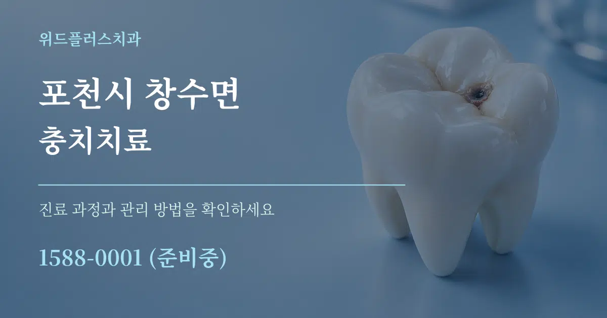 포천시 창수면 충치치료 서비스 이용 안내 그래픽