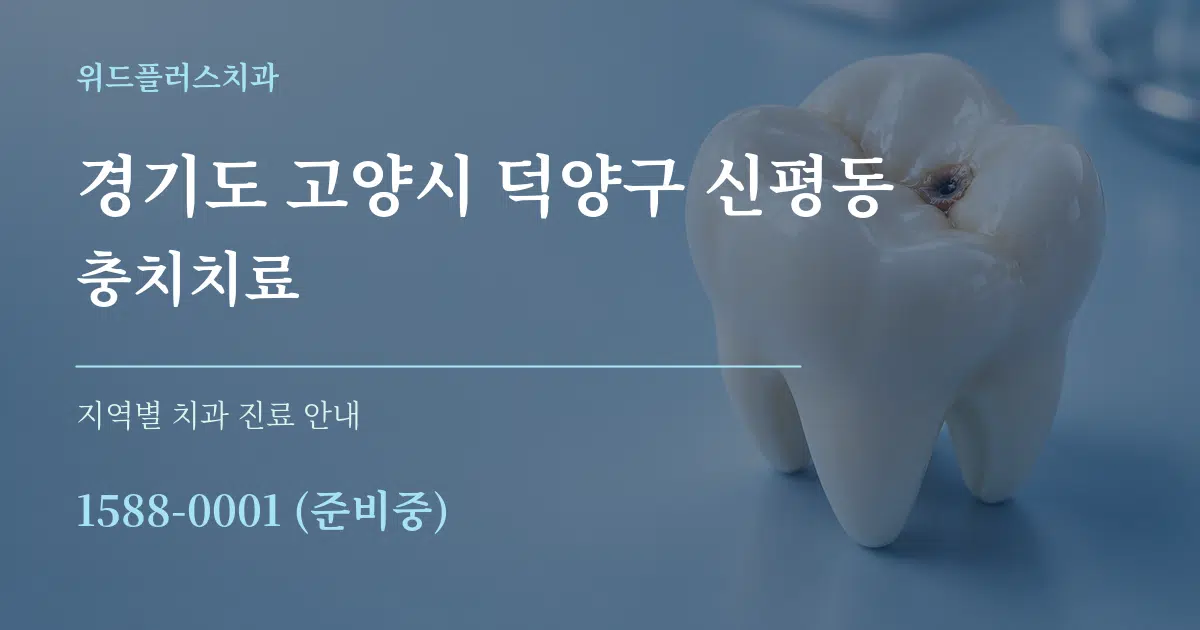 경기도 고양시 덕양구 신평동 충치치료 대표 안내 그래픽