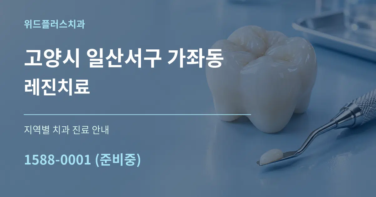 고양시 일산서구 가좌동 레진치료 대표 안내 그래픽