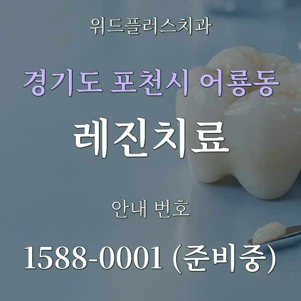 경기도 포천시 어룡동 레진치료 대표 안내 그래픽