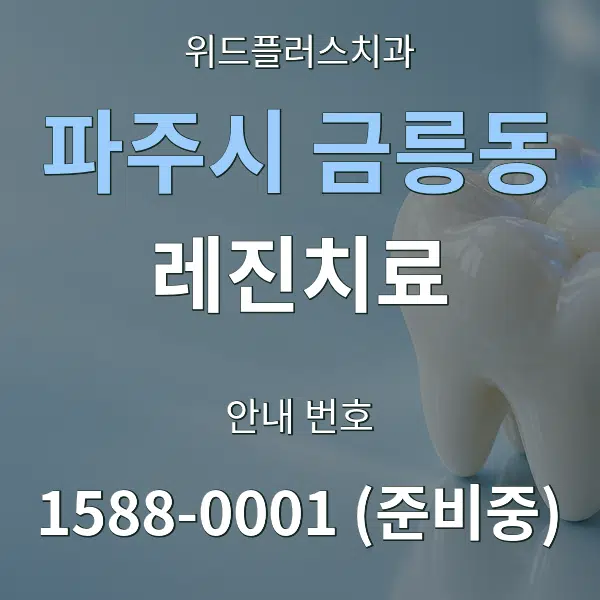 파주시 금릉동 레진치료 대표 안내 그래픽