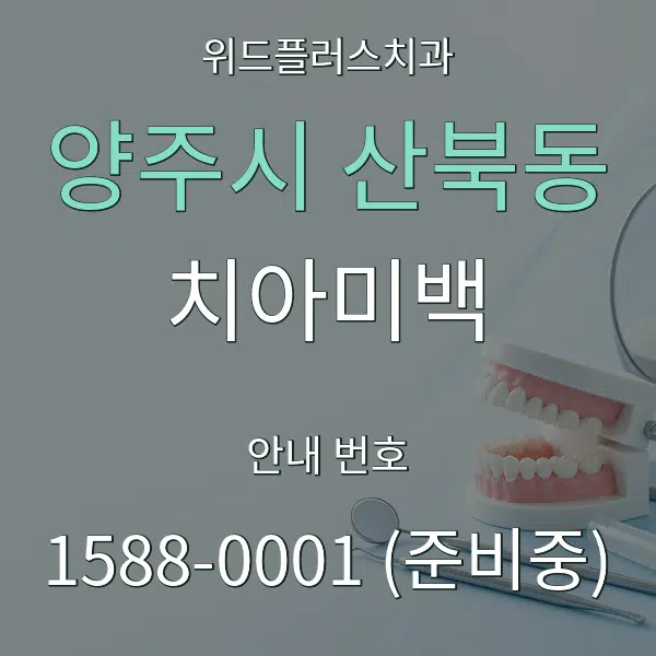 양주시 산북동 치아미백 대표 안내 그래픽