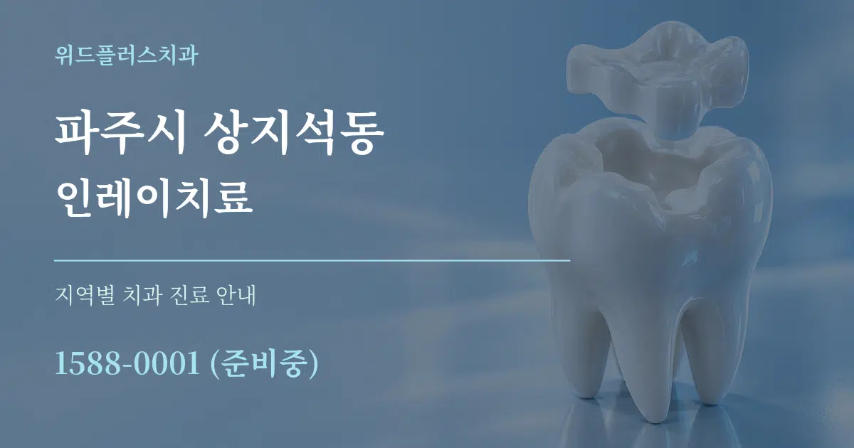 파주시 상지석동 인레이치료 대표 안내 그래픽