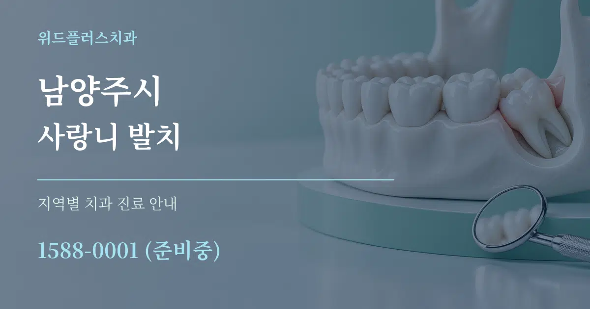 남양주시 사랑니 발치 대표 안내 그래픽