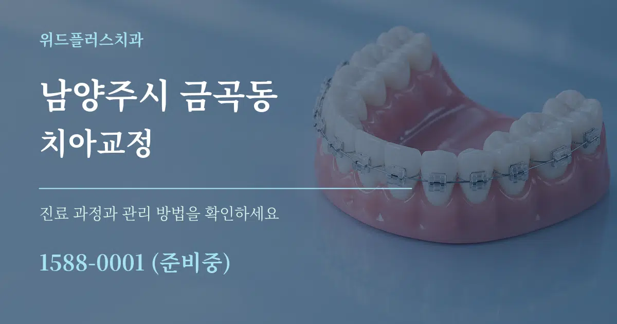 남양주시 금곡동 치아교정 서비스 이용 안내 그래픽