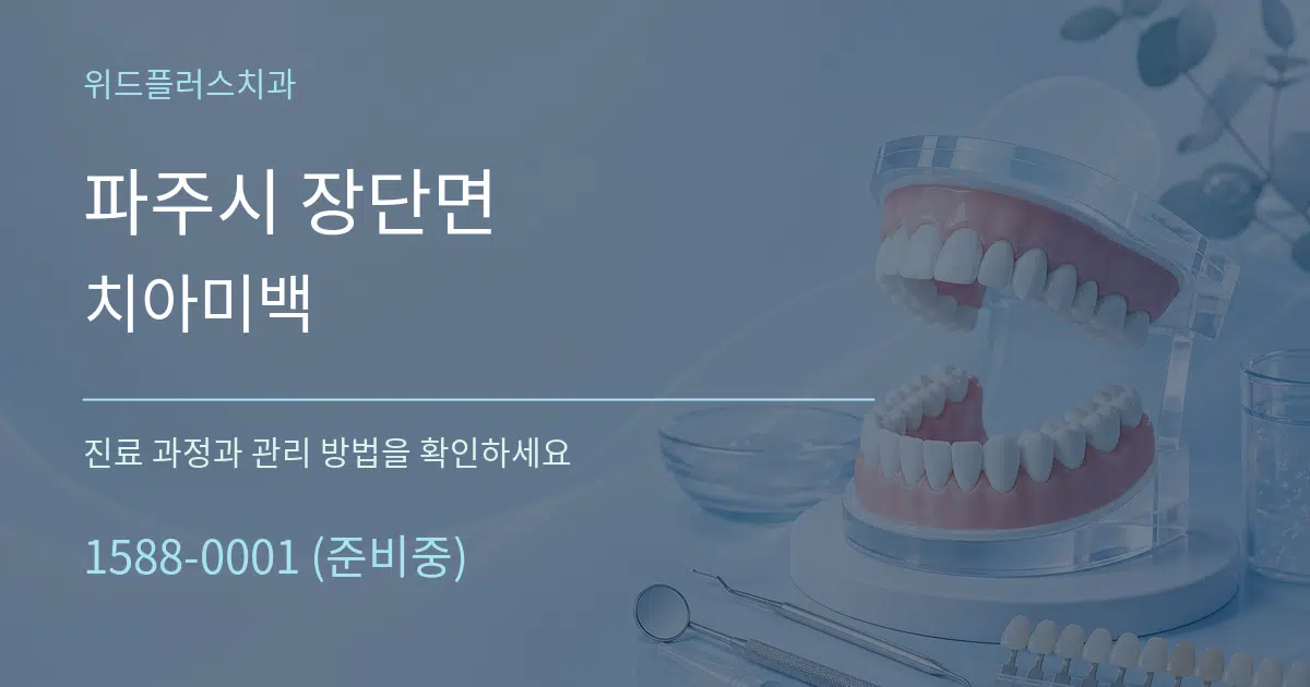 파주시 장단면 치아미백 작업 조건 안내 그래픽